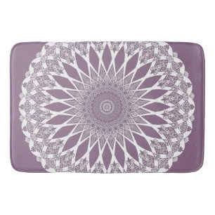 Purple Wisteria Tristyns Mandala Bath Mat