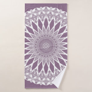 Purple Wisteria Tristyns Mandala Bath Towel