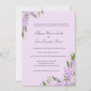 Purple Wisteria  Wedding Invitations