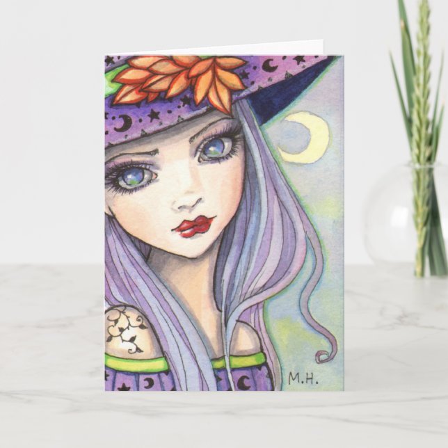 Purple Witch Fantasy Art Card (Front)