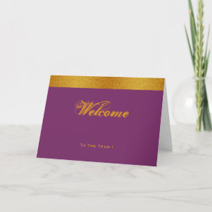 Purple with Gold Badge Band Thank You Card