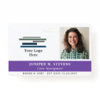 Purple with Logo & Photo Employee ID
