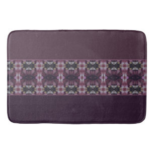 Purple With Pattern Bath Mat