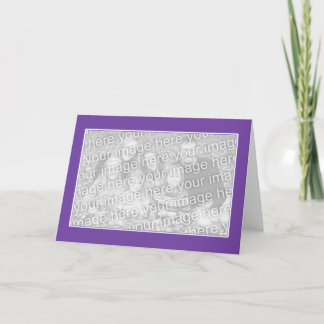 Purple with White Border Photo Card
