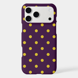purple with yellow polka dots