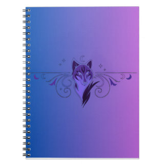 Purple wolf notebook