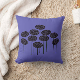 Purple Woodland Trees Cushion