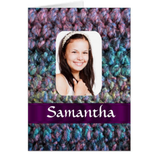 Purple wool photo template