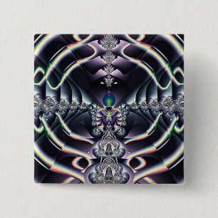 Purple World 15 Cm Square Badge