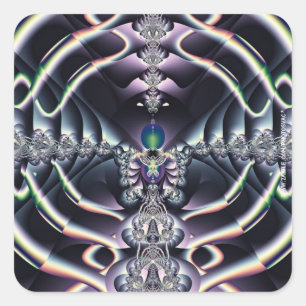 Purple World Square Sticker