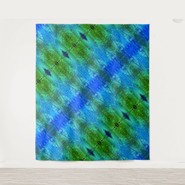 Purple X GL Ikat 7  Tapestry (Front)