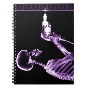 Purple X-Ray Skeleton Builder Notebook