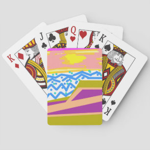 Purple Yacht Blue Waves Classic Playing Cards