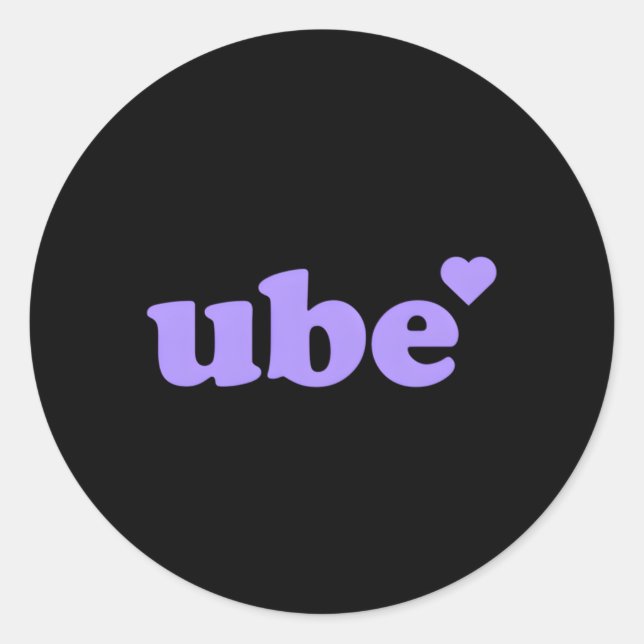 Purple Yam Filio Ube Classic Round Sticker (Front)