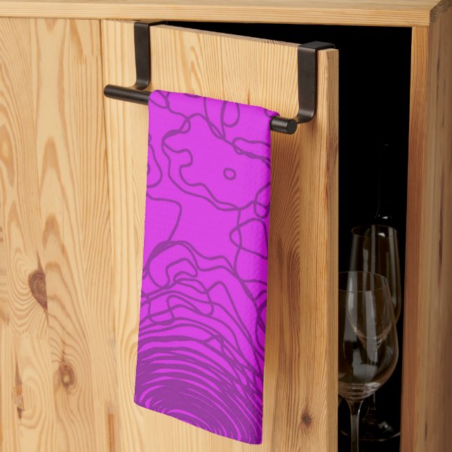 Purple Yarn Kitchen Towels (Thirds Fold)