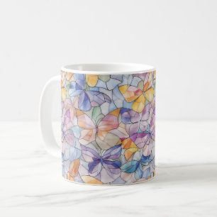 Purple Yellow Blue Butterflies Coffee Mug