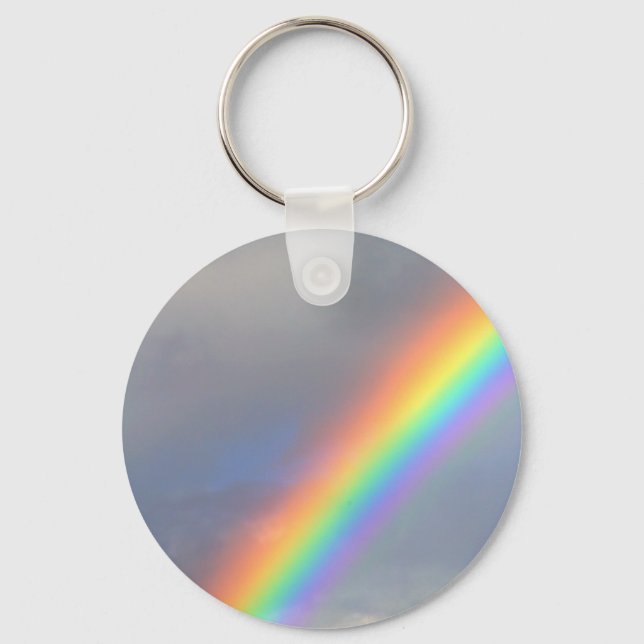 purple yellow blue red rainbow key ring (Front)