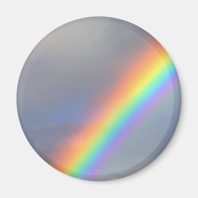 purple yellow blue red rainbow magnet (Front)