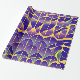 Purple, Yellow Field Wrapping Paper
