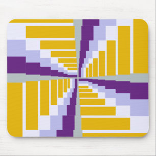 Purple Yellow Gold White Mouse Pad