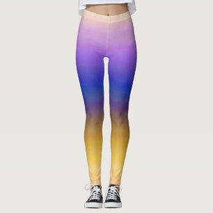 Purple Yellow Ombre Leggings