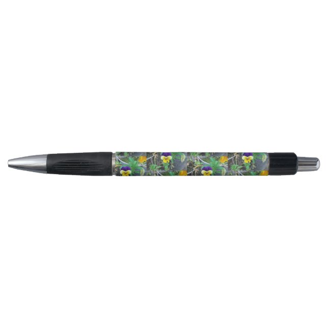 Purple & Yellow Pansy Pen  (Front)