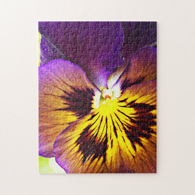 Purple & Yellow Pansy - Puzzle (Vertical)