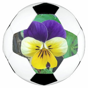 Purple & Yellow Pansy Soccer Ball
