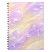 Purple & yellow pastel bubbles AI art 