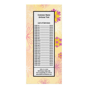 Purple Yellow Peonies Floral Garden Spring Flowers Rack Card