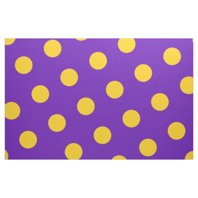 Purple & Yellow Polka Dots Fabric (Fat Quarter)