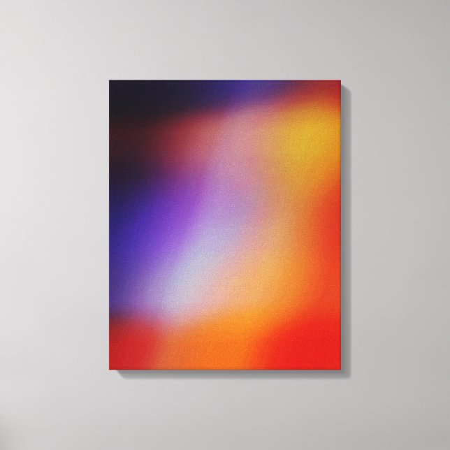 Purple Yellow Red & Orange Abstract Canvas Print (Front)