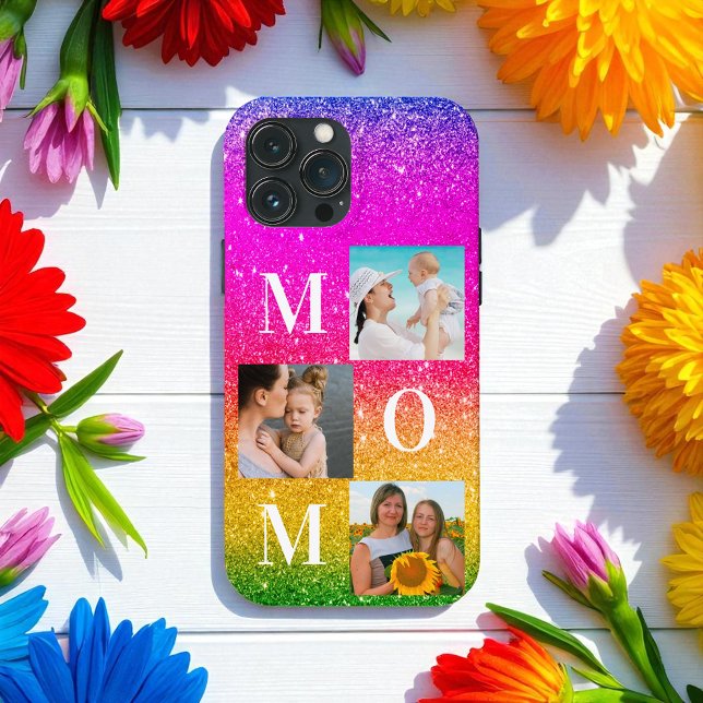 Purple Yellow Sparkle Mother Photo Case-Mate iPhone Case (Creator Uploaded)