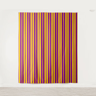 Purple Yellow Stylish Stripes Pattern Design Tapestry