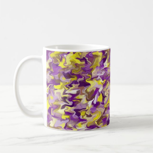 Purple Yellow Swirl 11oz Mug (Left)