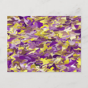 Purple Yellow Swirl Postcard