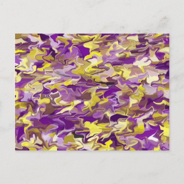 Purple Yellow Swirl Postcard (Front)