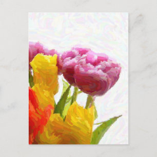 Purple & Yellow Tulips Postcards