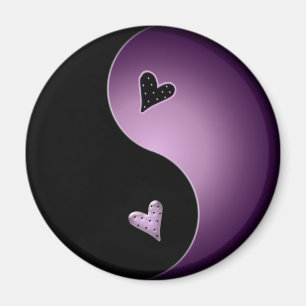 purple yin yang magnet