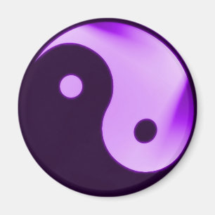 Purple Yin yang magnet