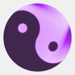 Purple Yin yang sticker