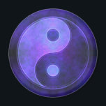 Purple Yin Yang Symbol Magnet<br><div class="desc">Yin yang symbol magnet in shades of pink,  purple and blue.</div>