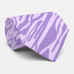 Purple Zebra Animal Print Pattern Tie