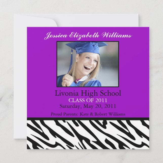 Purple Zebra Announcement (Front)