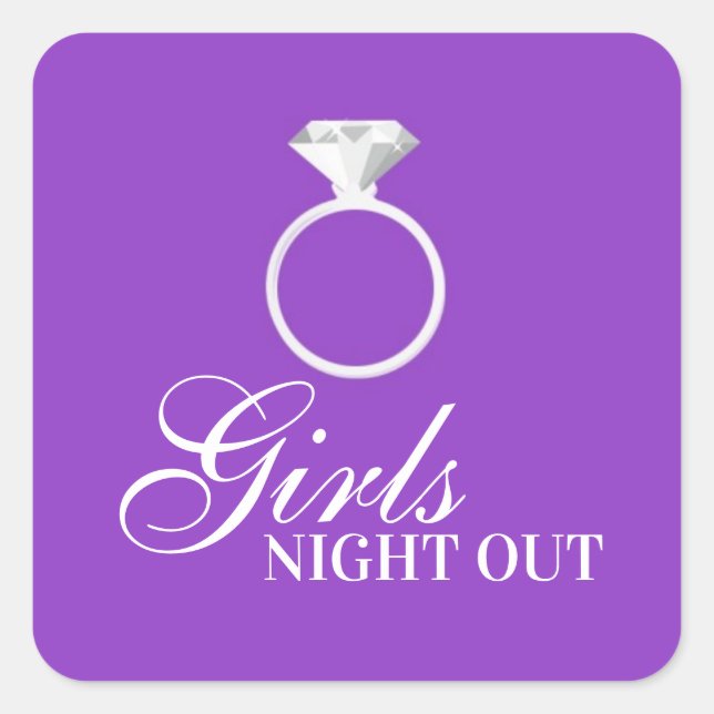 Purple Zebra Girls Night Out Sticker (Front)