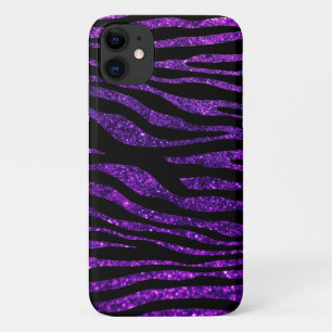 Purple Zebra, Glitter Zebra, Zebra Print, Stripes iPhone 11 Case
