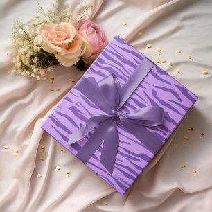 purple Zebra Pattern Wrapping Paper