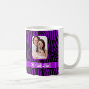 Purple zebra print coffee mug