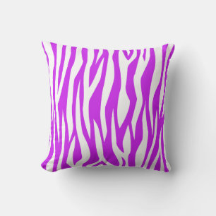 Purple Zebra Print Cushion