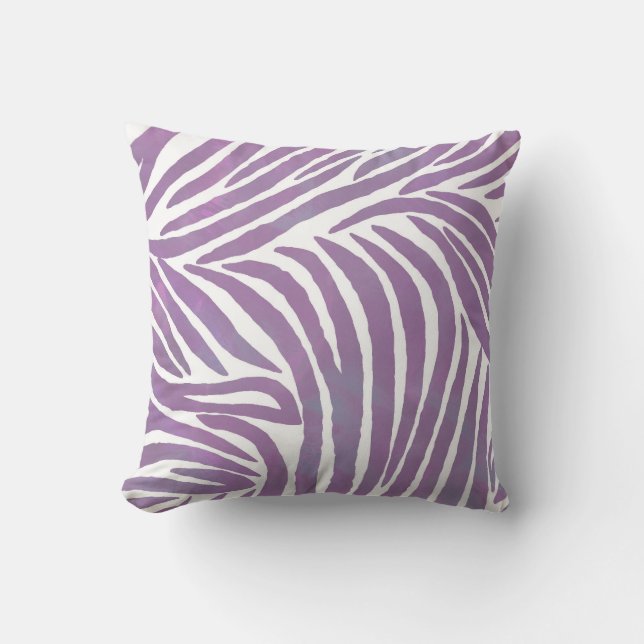 Purple Zebra Print Cushion (Front)